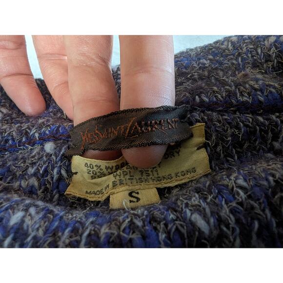 Yves Saint Laurent Vintage Sweater Size S Wool Blend British Hong Kong - Picture 5 of 16